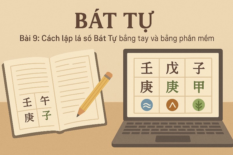 Bát Tự - Bài 9Cách lập lá số Bát Tự bằng tay và bằng phần mềm